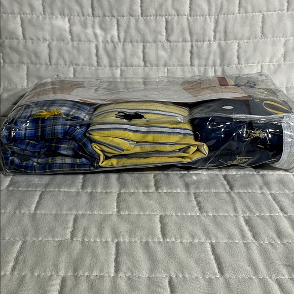 Polo by Ralph Lauren Classic Fit Boxer Briefs - Blue and Yellow 3 Pack - Picture 3 of 7